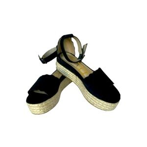 💕 CCOCCI Makenzie Evelyn Black Espadrille Platform Sandals in size 8.5